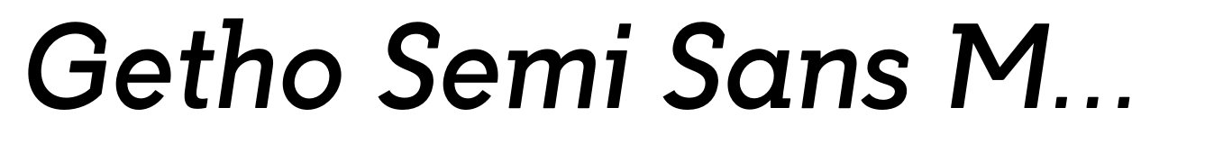 Getho Semi Sans Medium Italic